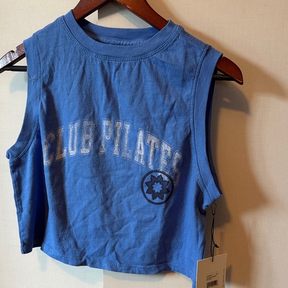 Club Pilates + Spiritual Gangster colab Blue Crop Tank - Picture 1 of 3